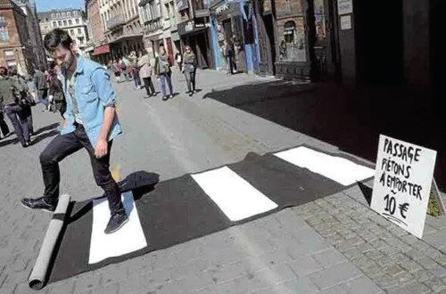 Pop-up crosswalk
